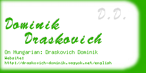 dominik draskovich business card